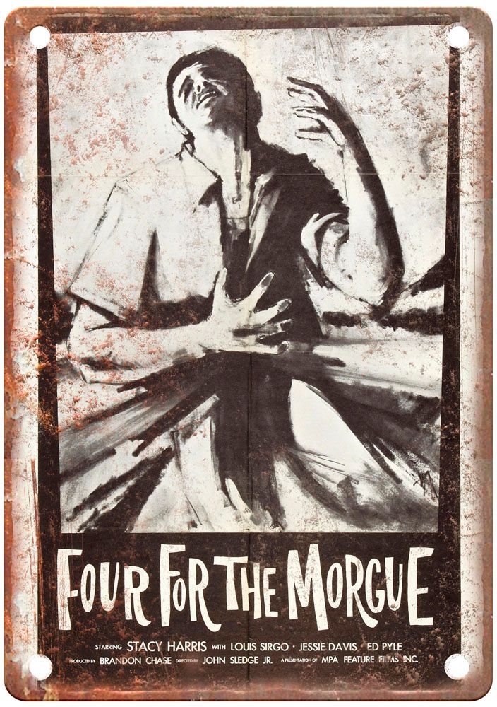 Four For Morgue Vintage Movie Poster Old Retro Look Metal Sign