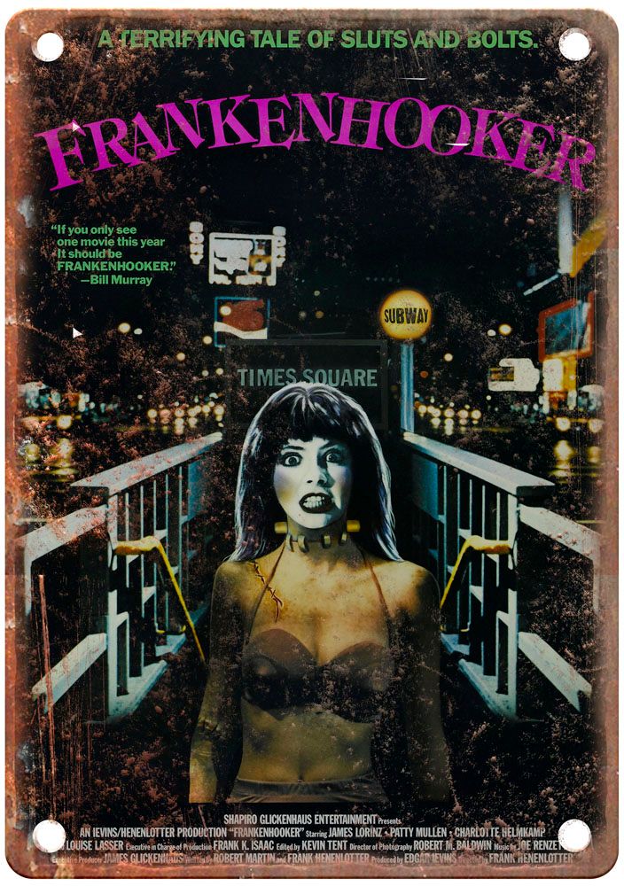 Frankenhooker Vintage Movie Poster Old Retro Look Metal Sign