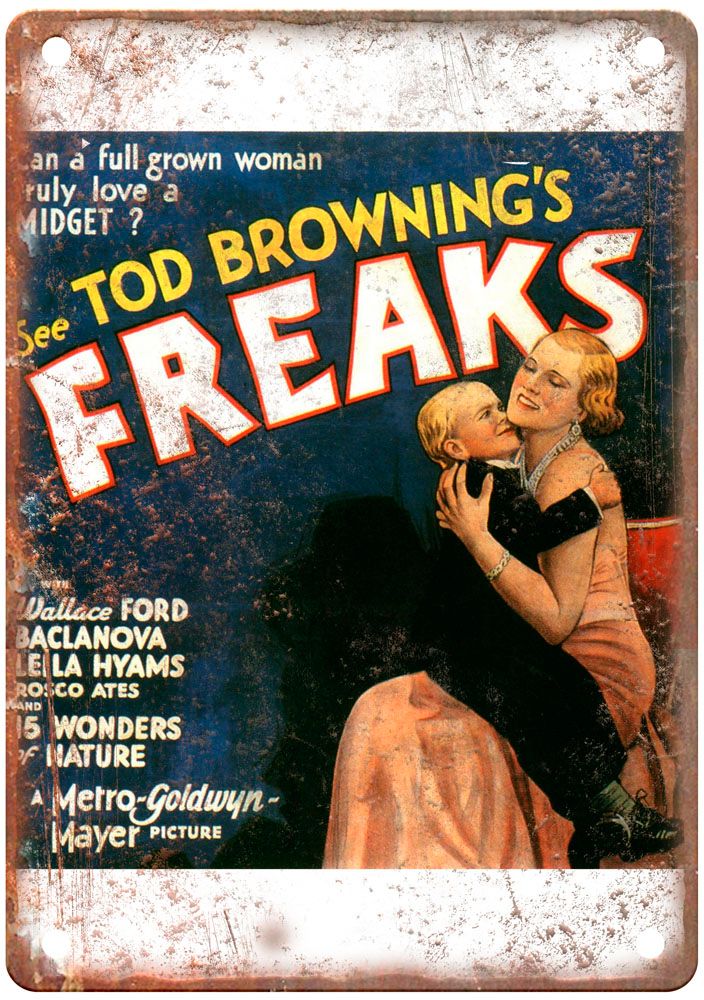 Freaks Vintage Movie Poster Old Retro Look Metal Sign