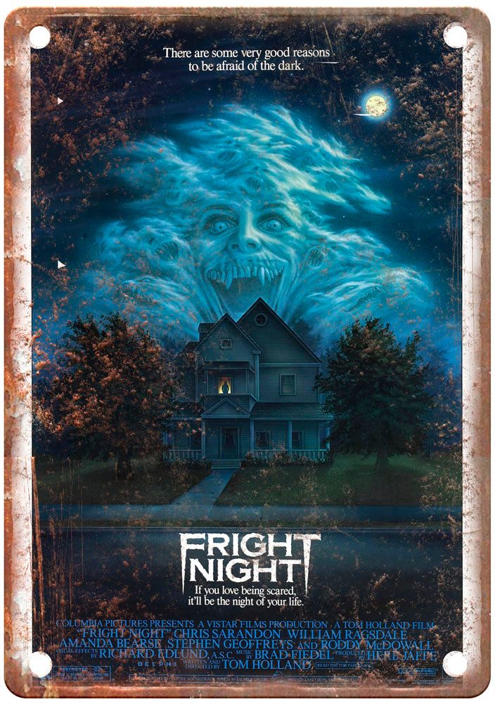 Fright Night 1 Vintage Movie Poster Old Retro Look Metal Sign