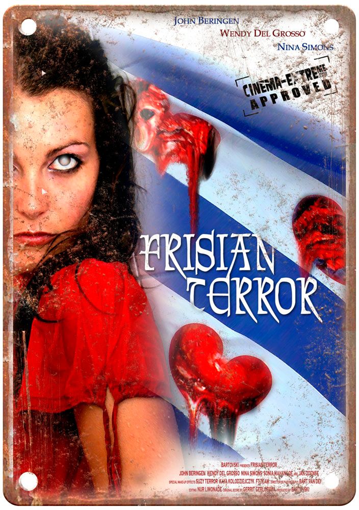 Frisian Terror Vintage Movie Poster Old Retro Look Metal Sign