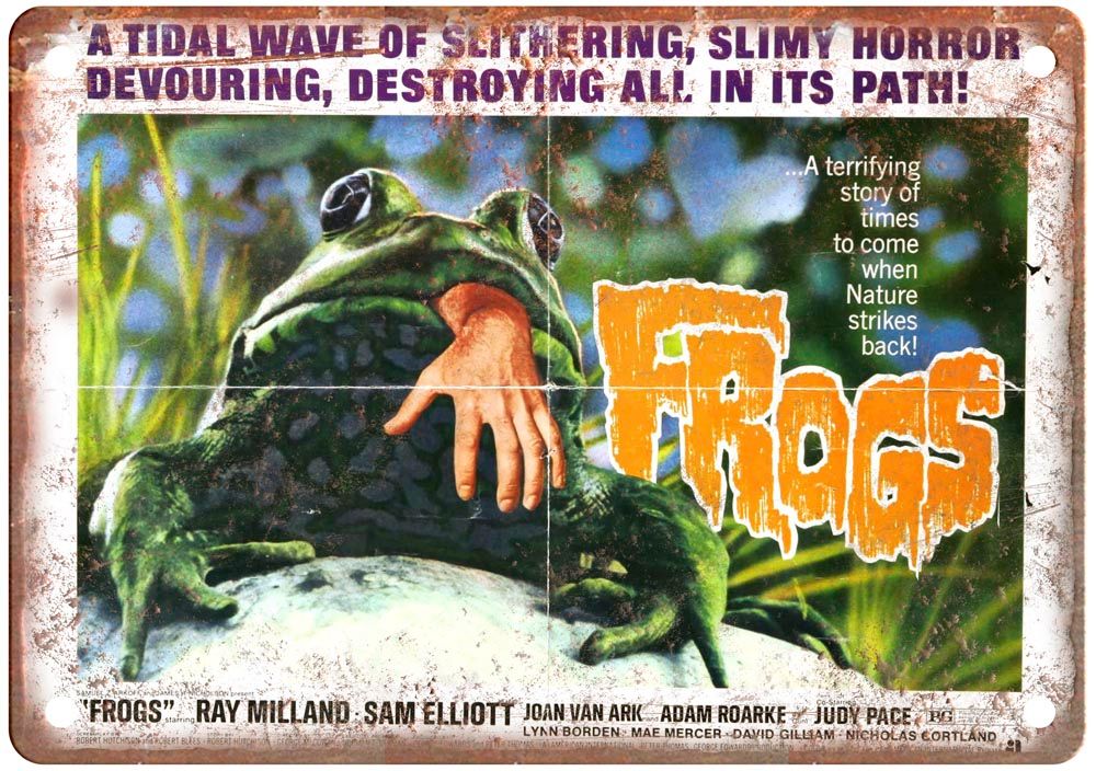 Frogs Vintage Movie Poster Old Retro Look Metal Sign