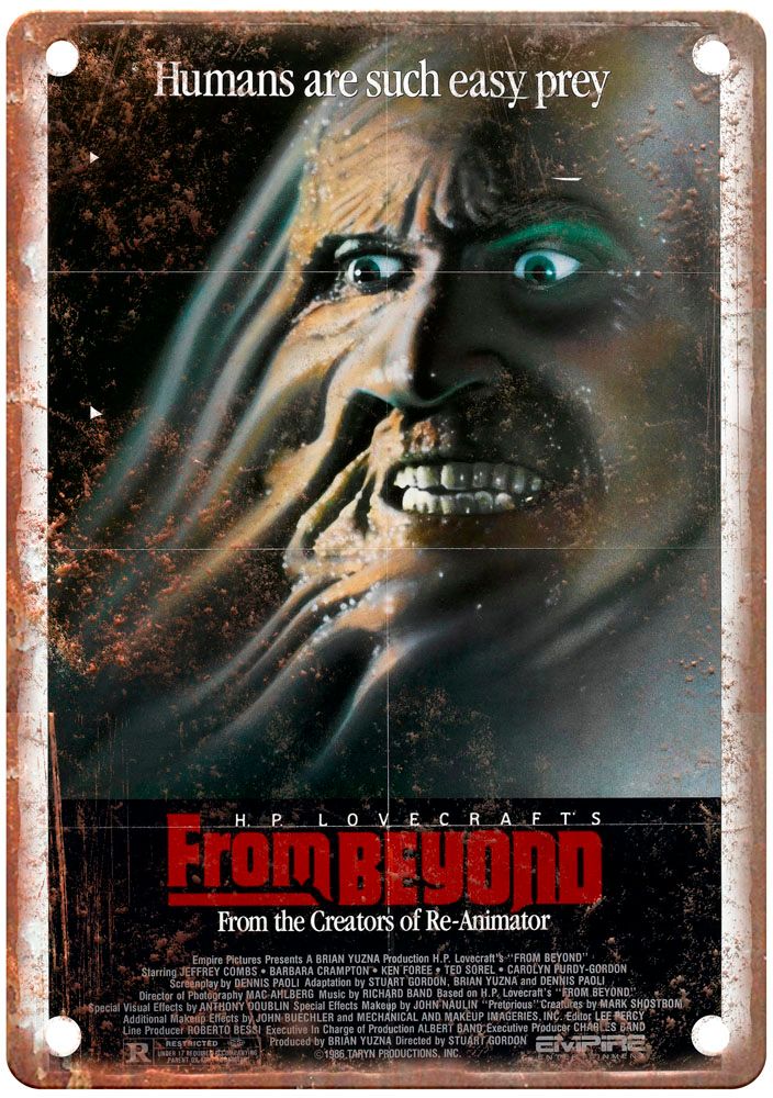 From Beyond Vintage Movie Poster Old Retro Look Metal Sign