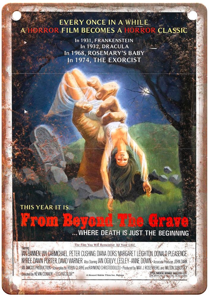 From Beyond The Grave Vintage Movie Poster Old Retro Look Metal Sign