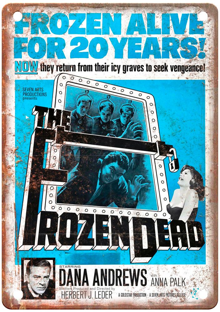 Frosen Dead Vintage Movie Poster Old Retro Look Metal Sign