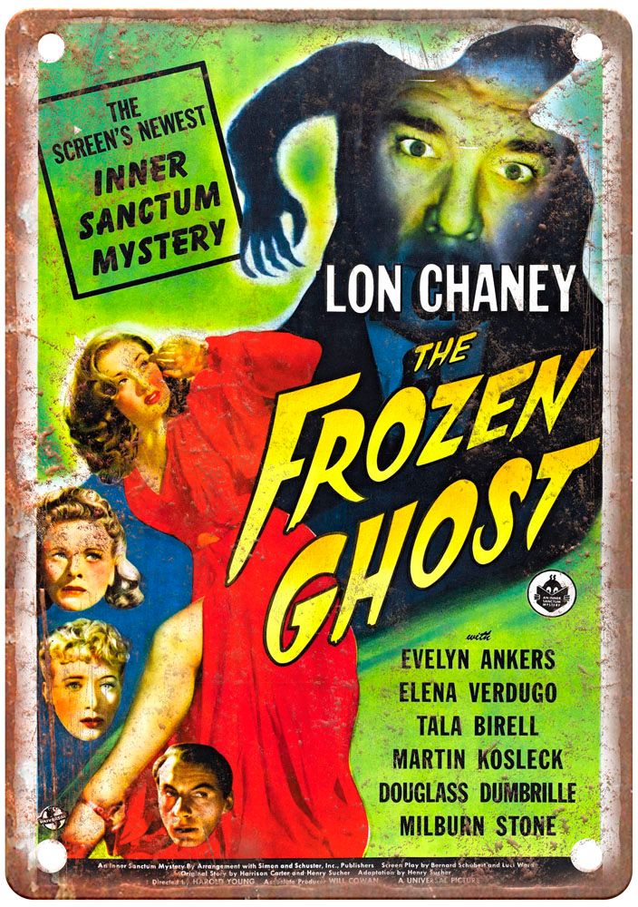 Frozen Ghost Vintage Movie Poster Old Retro Look Metal Sign