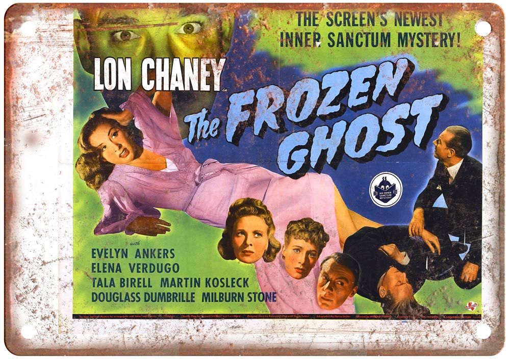 Frozen Ghost Vintage Movie Poster Old Retro Look Metal Sign