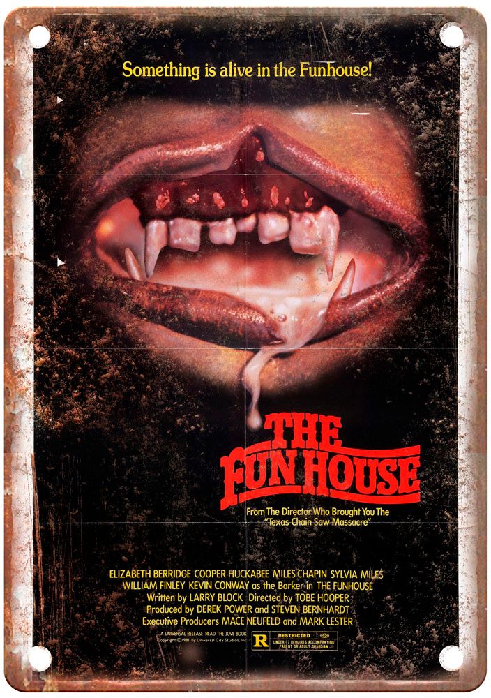 Funhouse Vintage Movie Poster Old Retro Look Metal Sign