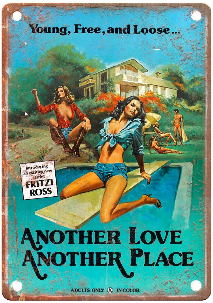 Another Love Another Place Vintage Movie Poster Old Retro Look Metal Sign