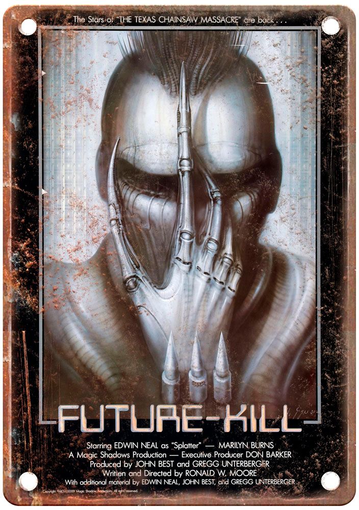 Future Kill Vintage Movie Poster Old Retro Look Metal Sign