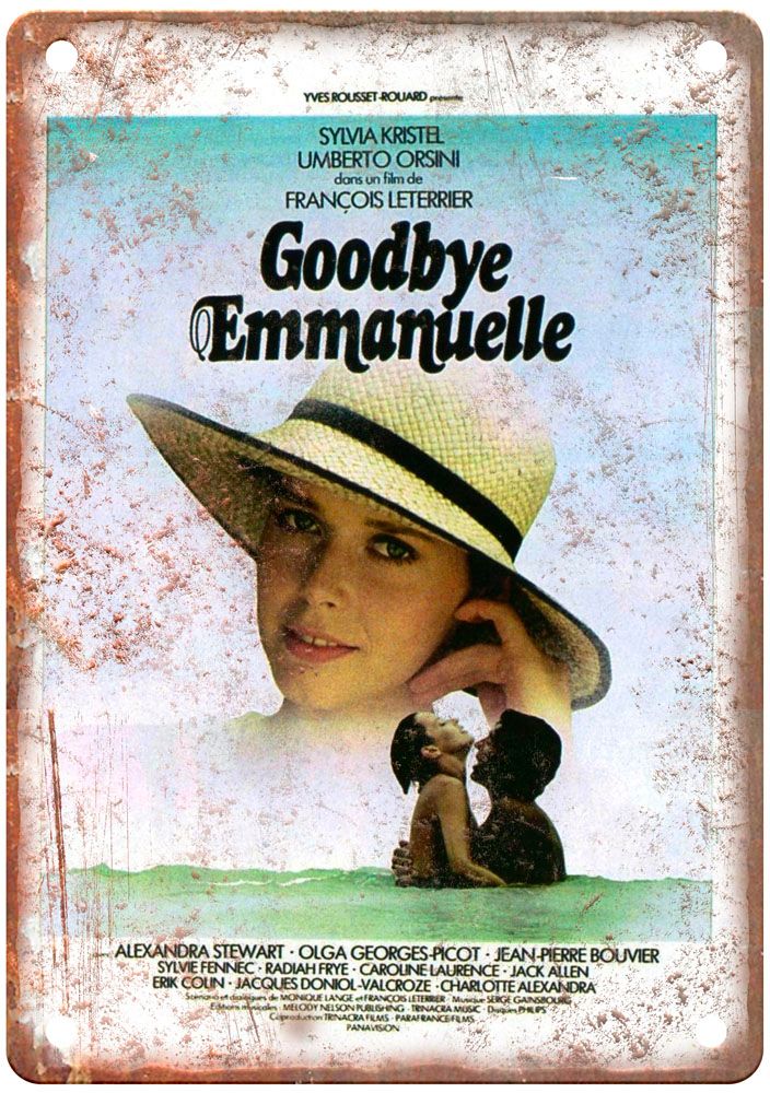 Goodbye Emmanuelle Vintage Movie Poster Old Retro Look Metal Sign