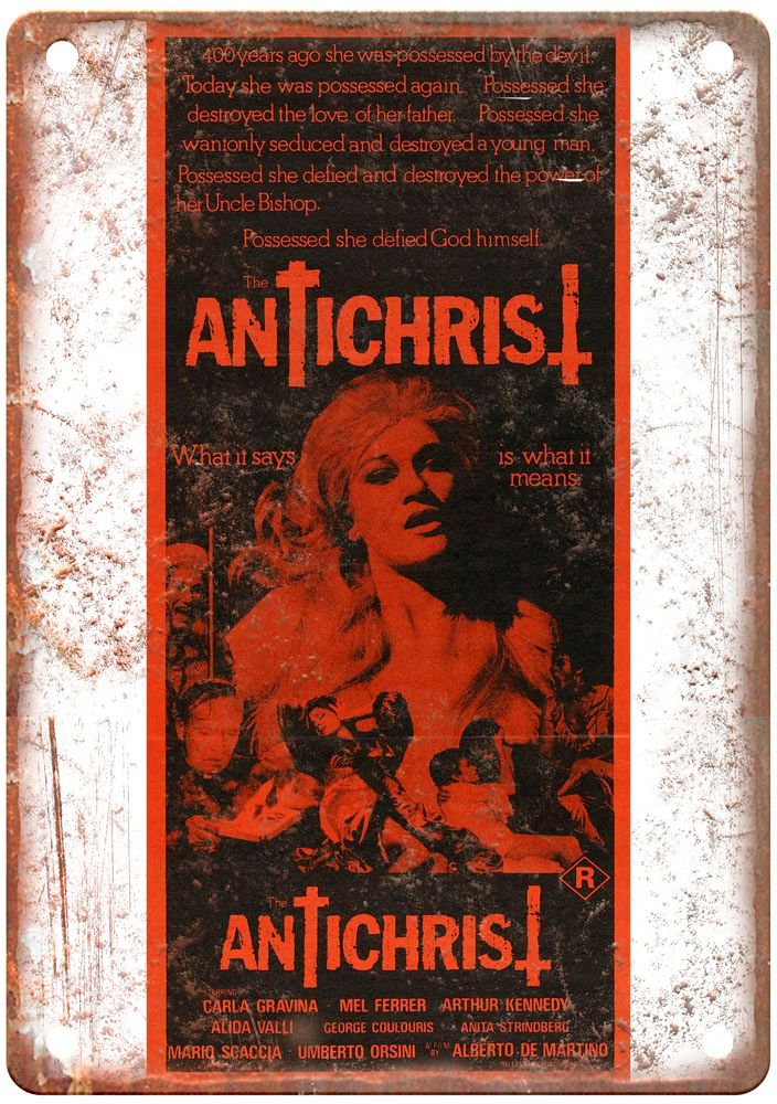 Antichrist Vintage Movie Poster Old Retro Look Metal Sign