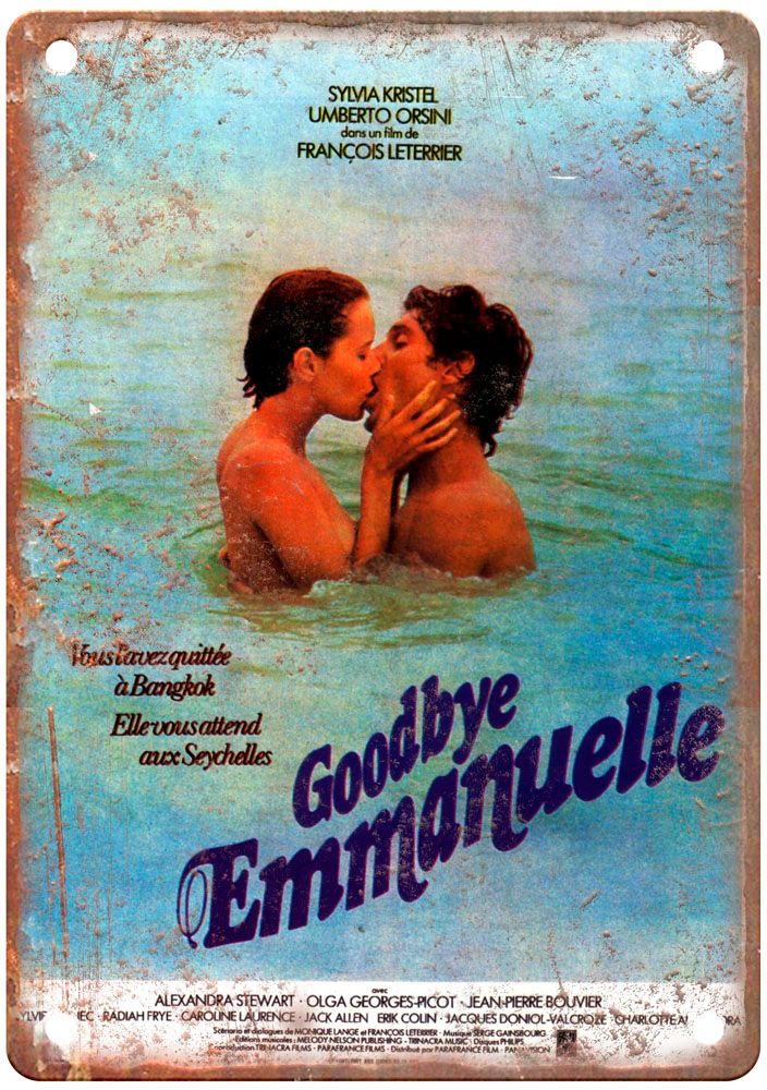 Goodbye Emmanuelle Vintage Movie Poster Old Retro Look Metal Sign