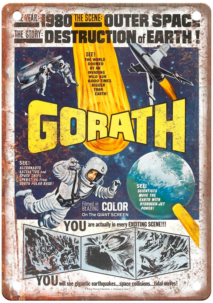 Gorath Vintage Movie Poster Old Retro Look Metal Sign