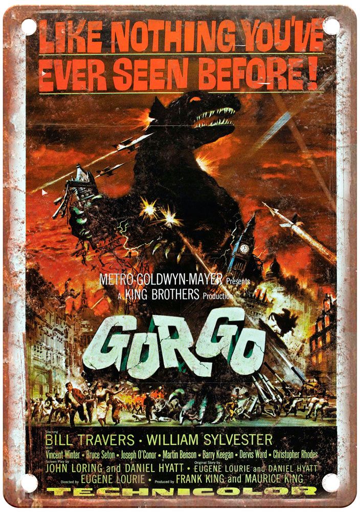 Gorgo Vintage Movie Poster Old Retro Look Metal Sign