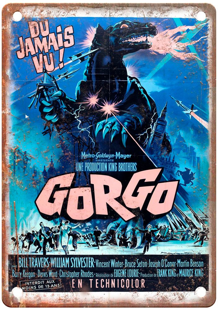 Gorgo Vintage Movie Poster Old Retro Look Metal Sign