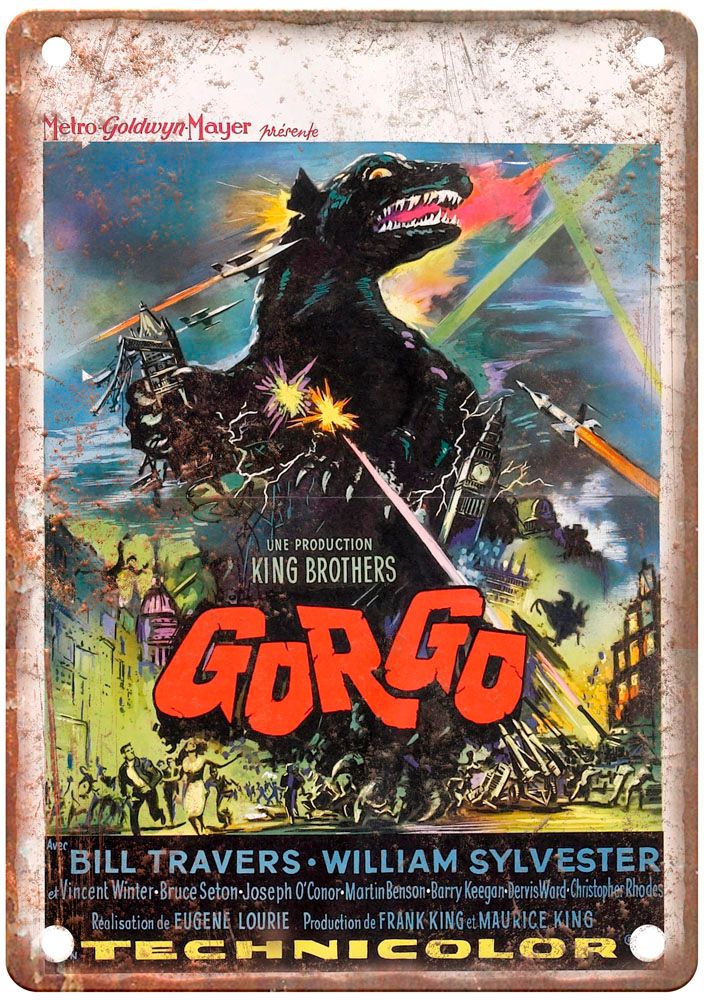 Gorgo Vintage Movie Poster Old Retro Look Metal Sign