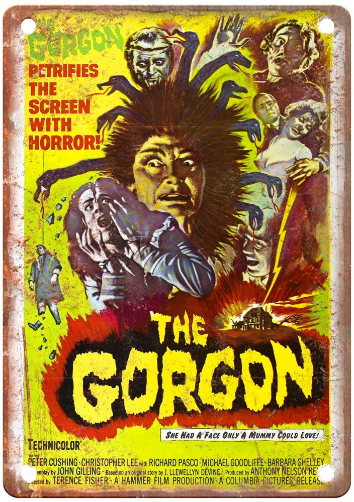 Gorgon Vintage Movie Poster Old Retro Look Metal Sign