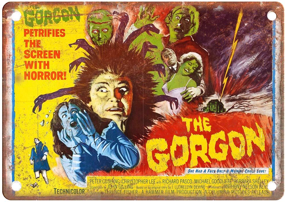 Gorgon Vintage Movie Poster Old Retro Look Metal Sign