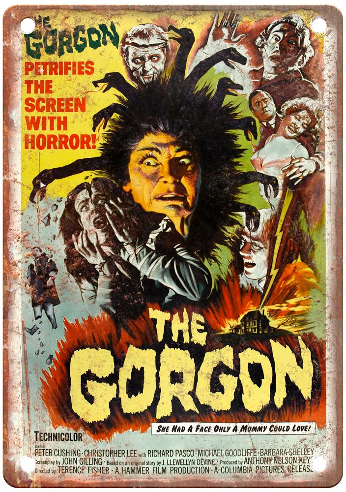 Gorgon Vintage Movie Poster Old Retro Look Metal Sign