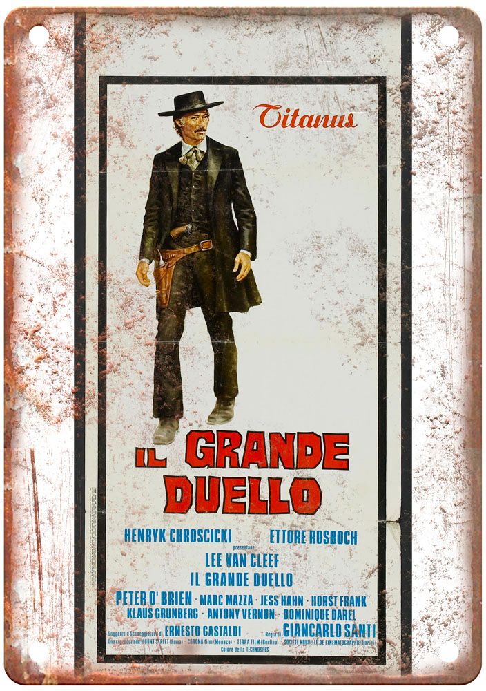 Grand Duel Vintage Movie Poster Old Retro Look Metal Sign