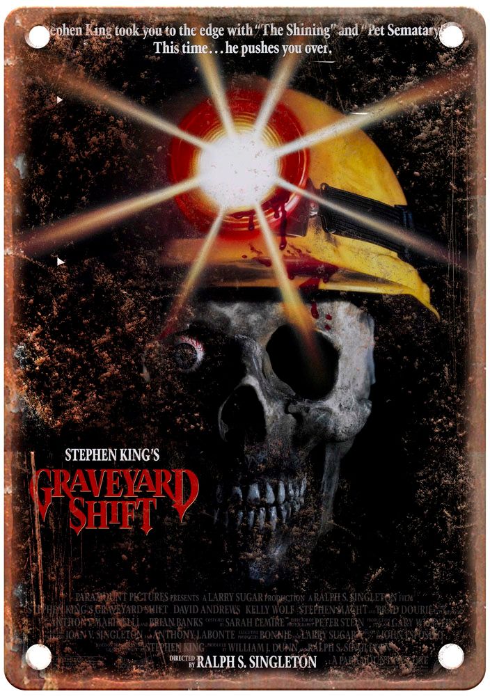 Graveyard Shift Vintage Movie Poster Old Retro Look Metal Sign