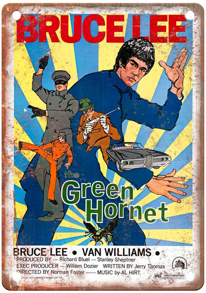 Green Hornet Vintage Movie Poster Old Retro Look Metal Sign