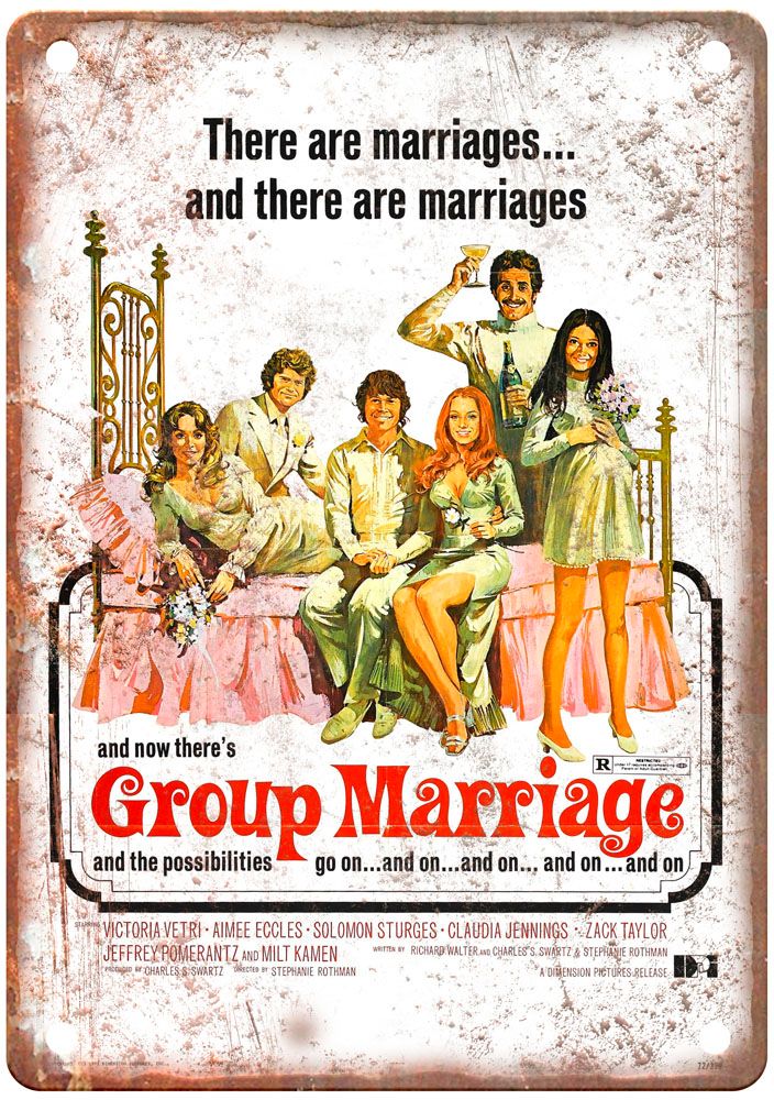 Group Marriage Vintage Movie Poster Old Retro Look Metal Sign