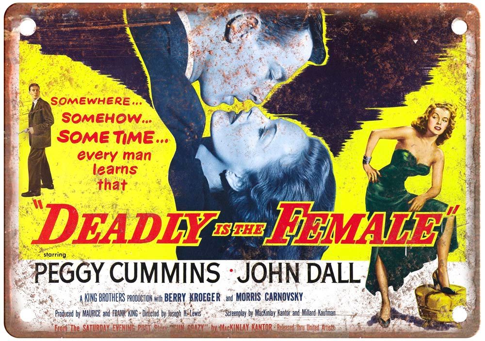 Gun Crazy Vintage Movie Poster Old Retro Look Metal Sign