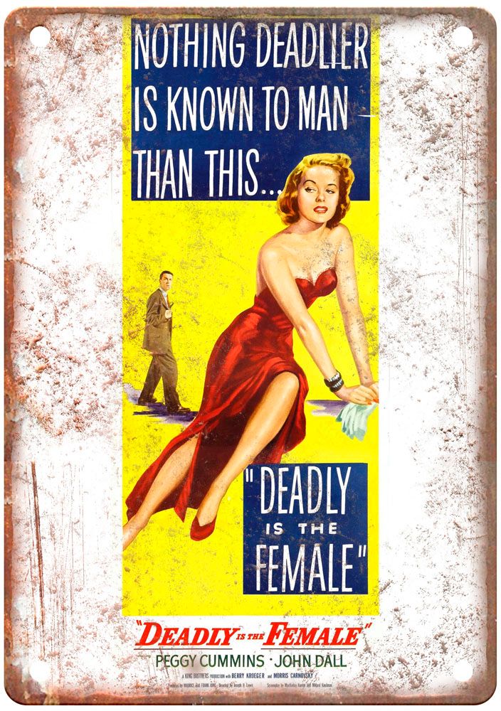 Gun Crazy Vintage Movie Poster Old Retro Look Metal Sign