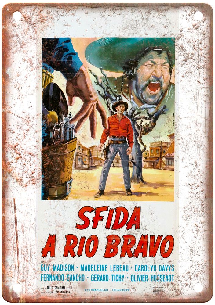 Gunmen Of Rio Grande Vintage Movie Poster Old Retro Look Metal Sign