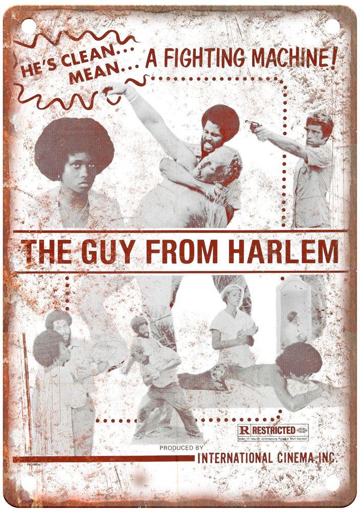 Guy From Harlem Vintage Movie Poster Old Retro Look Metal Sign