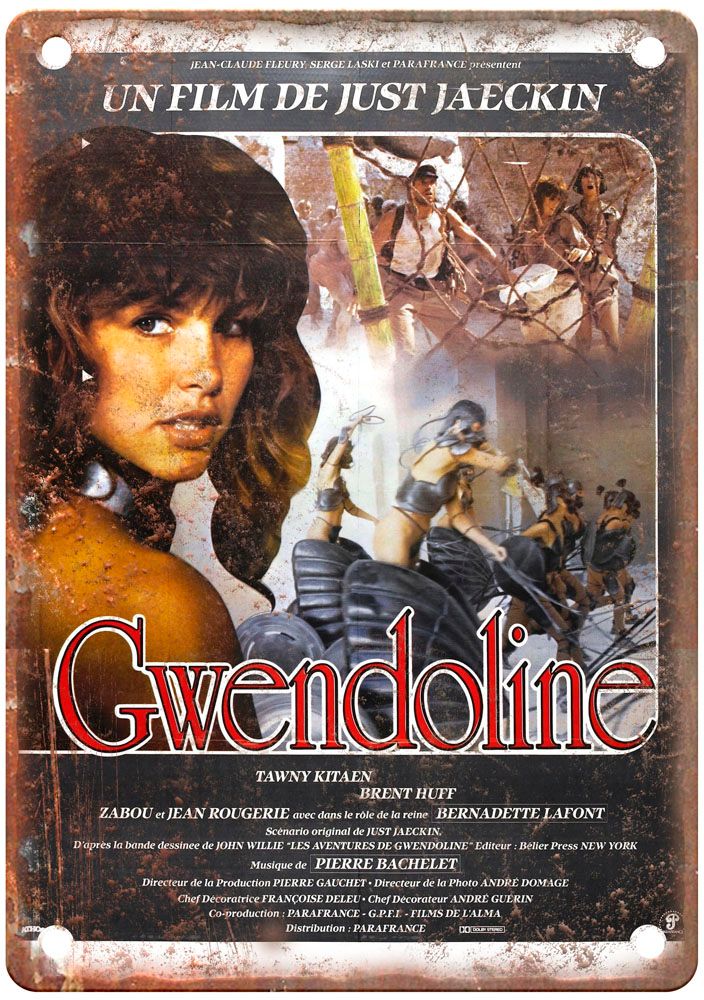 Gwendoline Vintage Movie Poster Old Retro Look Metal Sign