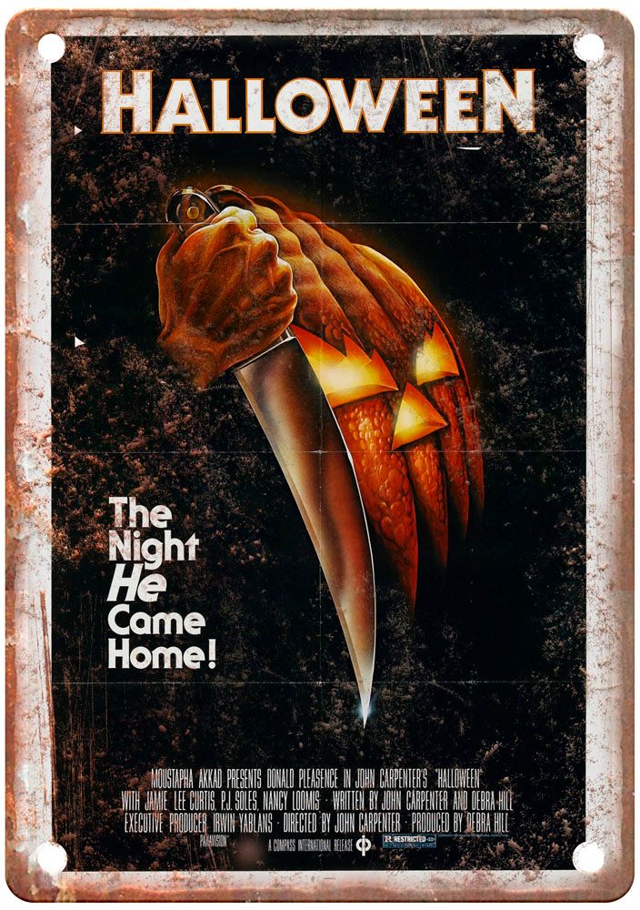 Halloween 1 Vintage Movie Poster Old Retro Look Metal Sign