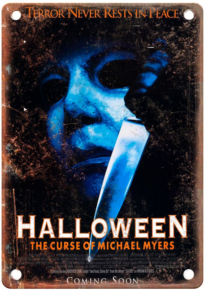 Halloween 6 Vintage Movie Poster Old Retro Look Metal Sign