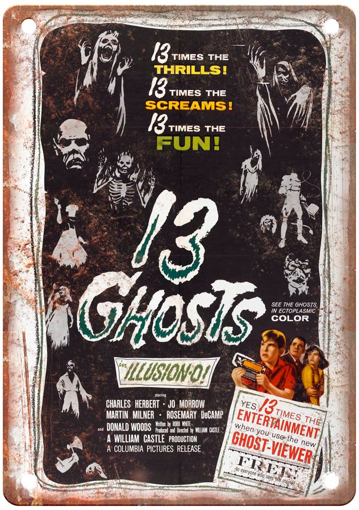 13 Ghosts Vintage Movie Poster Old Retro Look Metal Sign