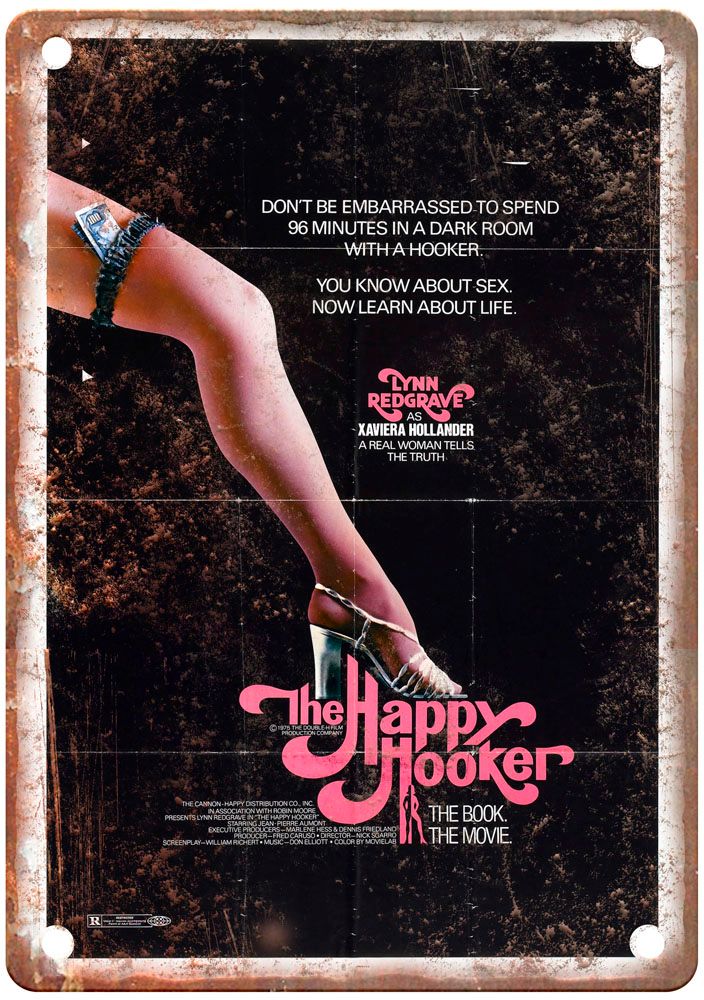 Happy Hooker Vintage Movie Poster Old Retro Look Metal Sign