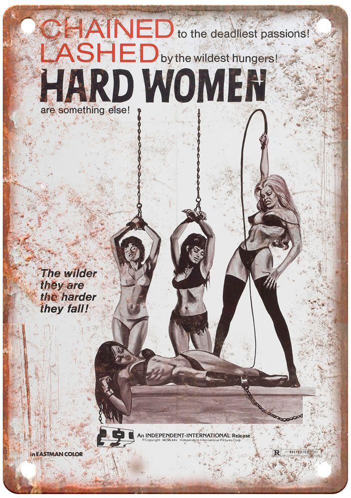 Hard Women Vintage Movie Poster Old Retro Look Metal Sign