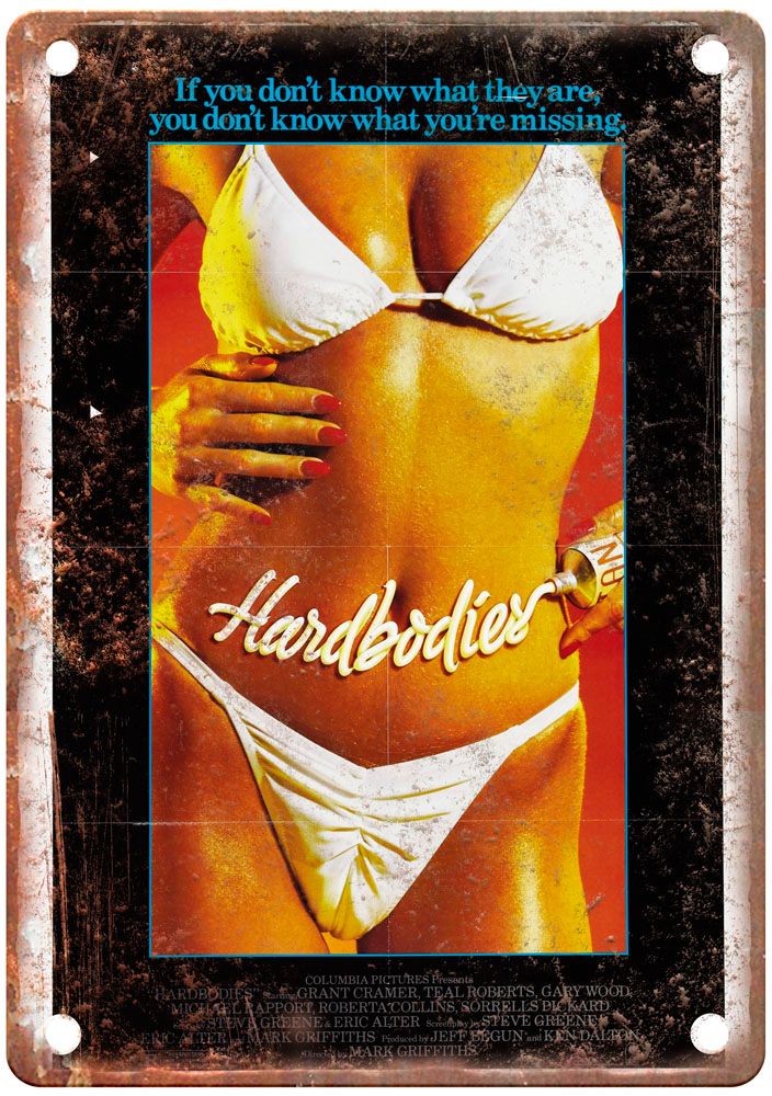 Hardbodies Vintage Movie Poster Old Retro Look Metal Sign