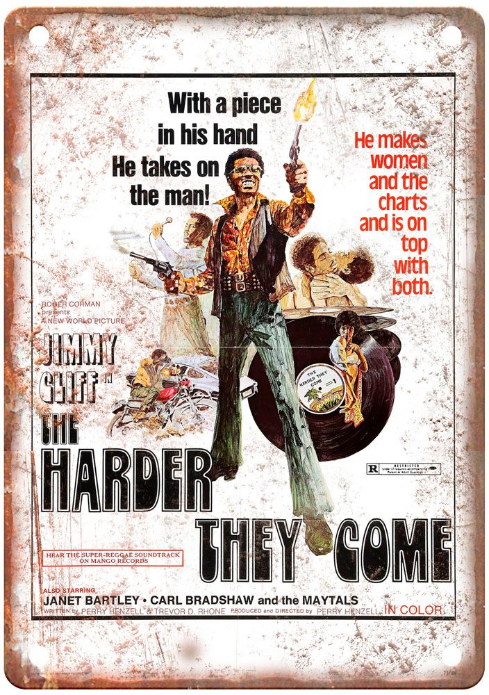 Harder They Come Vintage Movie Poster Old Retro Look Metal Sign