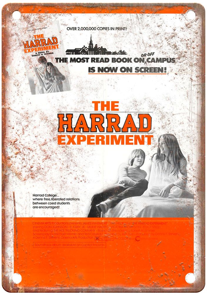 Harrad Experiment Vintage Movie Poster Old Retro Look Metal Sign