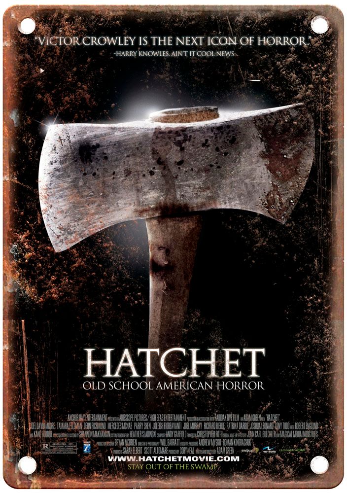 Hatchet 20 Vintage Movie Poster Old Retro Look Metal Sign