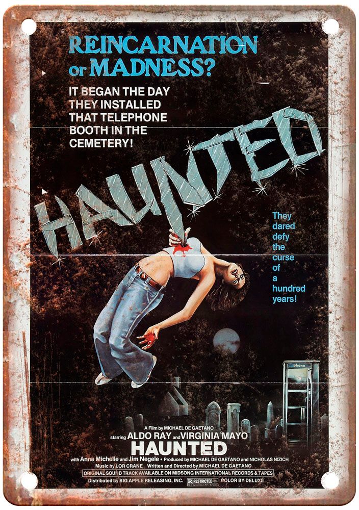 Haunted 1979 Vintage Movie Poster Old Retro Look Metal Sign