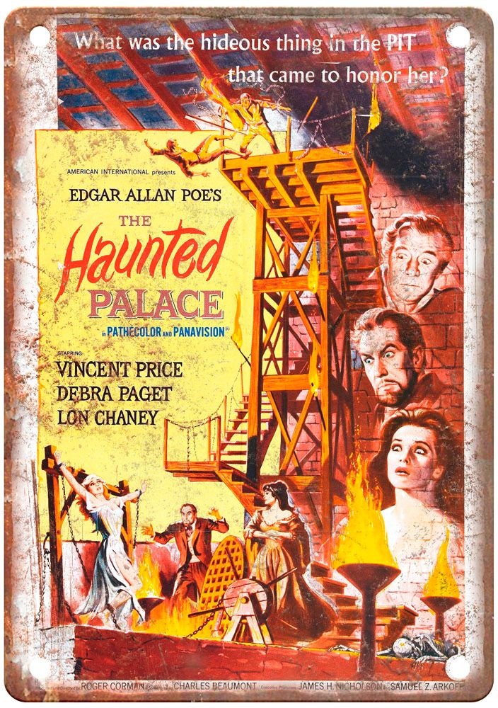 Haunted Palace Vintage Movie Poster Old Retro Look Metal Sign