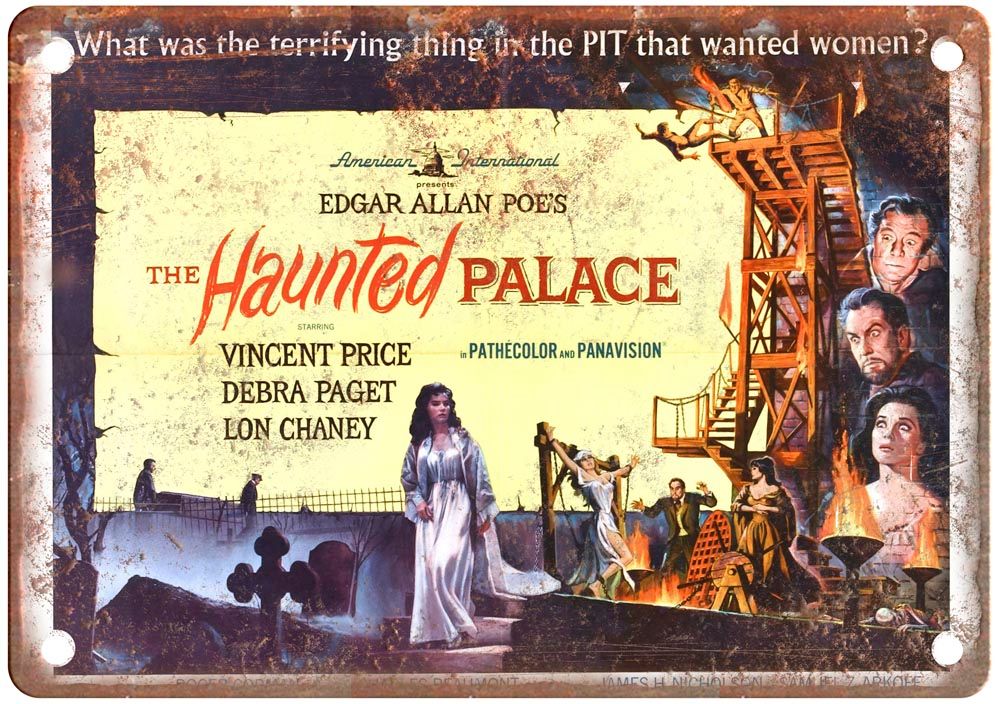 Haunted Palace Vintage Movie Poster Old Retro Look Metal Sign