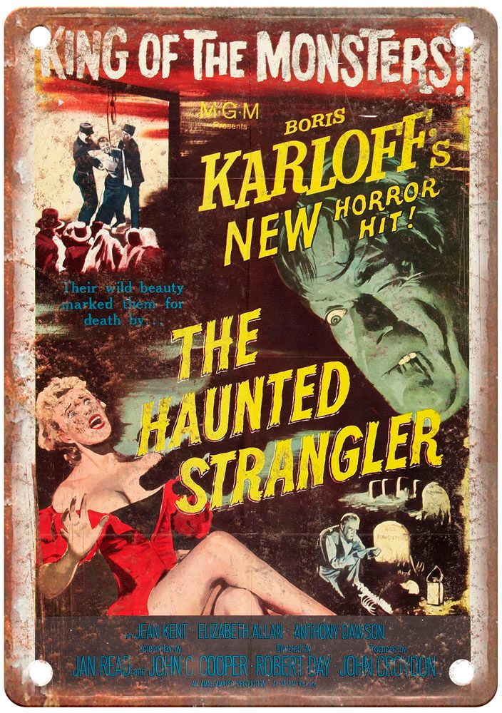 Haunted Strangler Vintage Movie Poster Old Retro Look Metal Sign