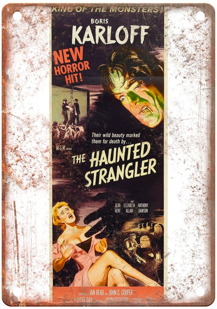 Haunted Strangler Vintage Movie Poster Old Retro Look Metal Sign