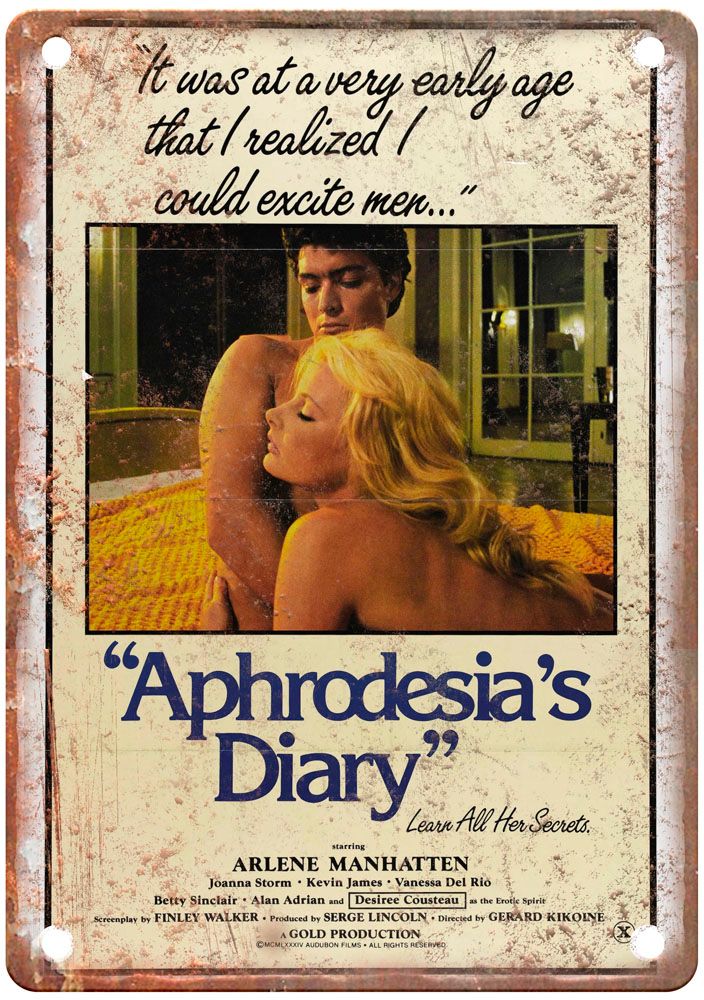 Aphrodesias Diary 0 Vintage Movie Poster Old Retro Look Metal Sign