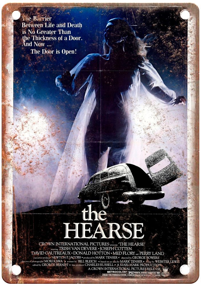 Hearse Vintage Movie Poster Old Retro Look Metal Sign