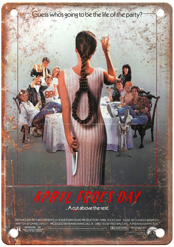 April Fools Day Vintage Movie Poster Old Retro Look Metal Sign